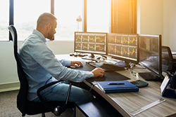 Man working at computer